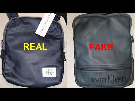 fake calvin klein vs real bag|calvin klein bag lining check.